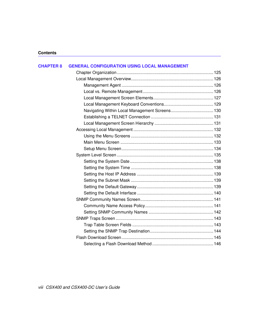 Cabletron Systems CSX400-DC manual General Configuration Using Local Management 