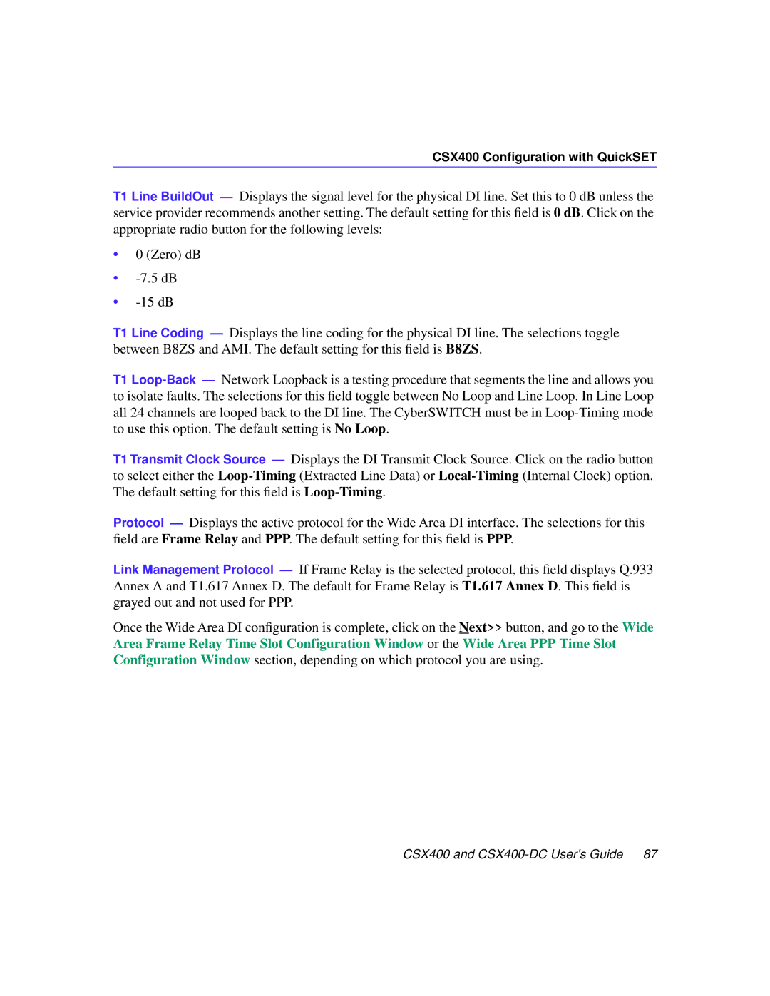 Cabletron Systems CSX400-DC manual CSX400 Configuration with QuickSET 