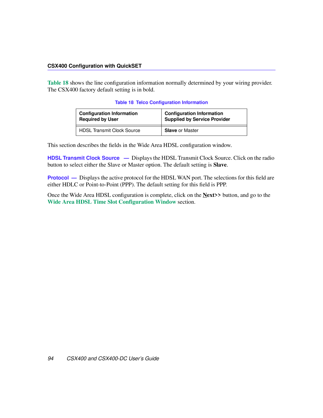 Cabletron Systems manual 94 CSX400 and CSX400-DC User’s Guide 