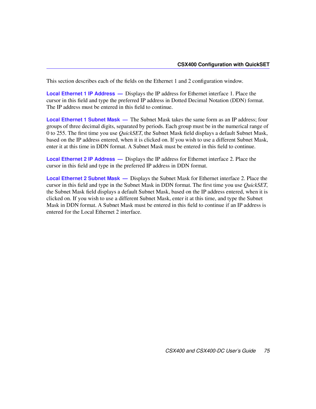 Cabletron Systems CSX400-DC manual CSX400 Configuration with QuickSET 