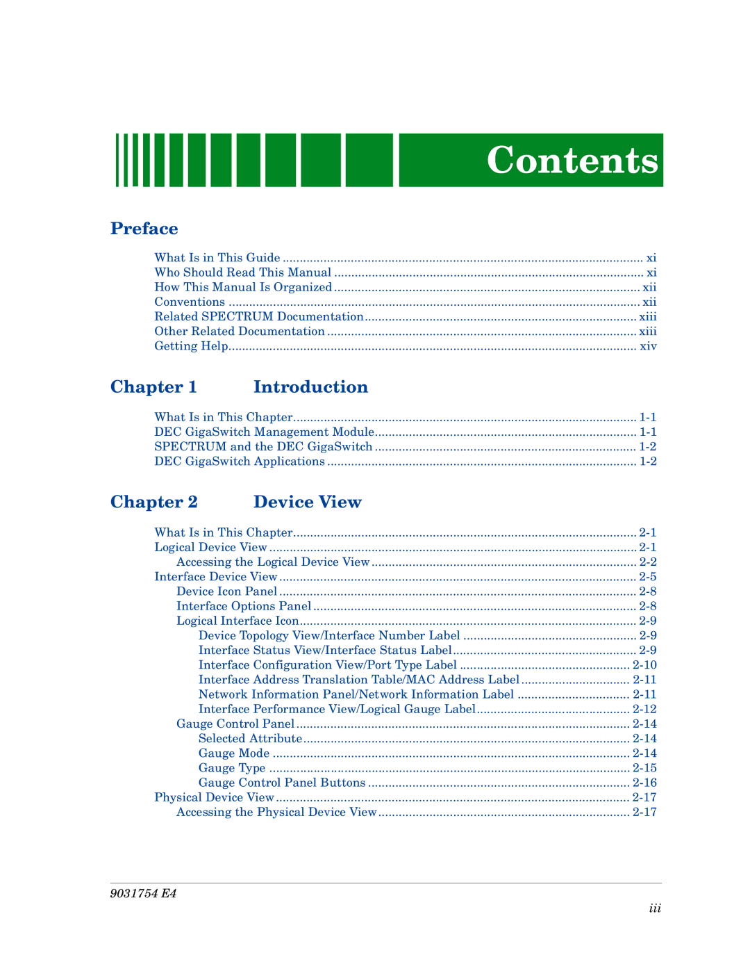 Cabletron Systems Dec GigaSwitch manual Contents 