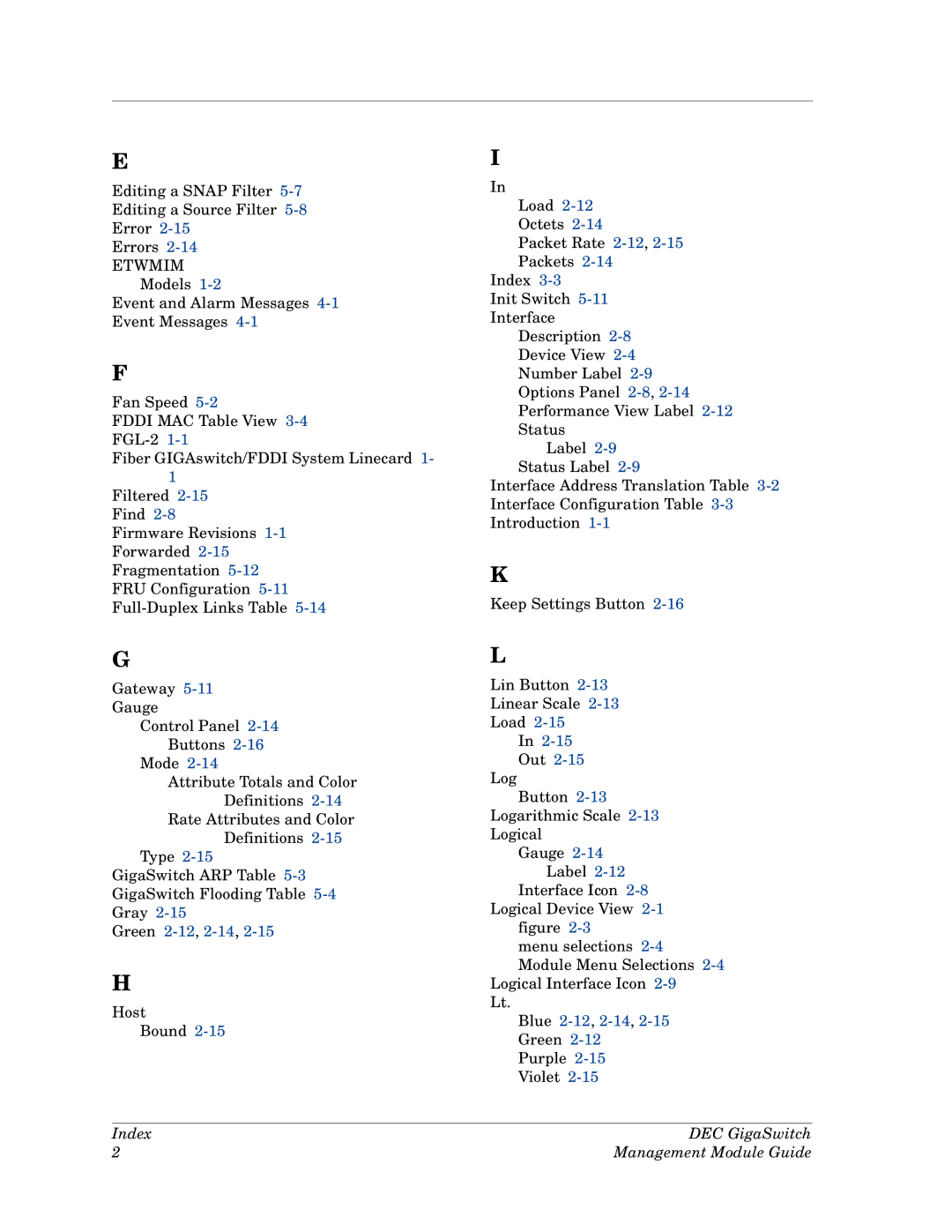 Cabletron Systems Dec GigaSwitch manual Index DEC GigaSwitch Management Module Guide 