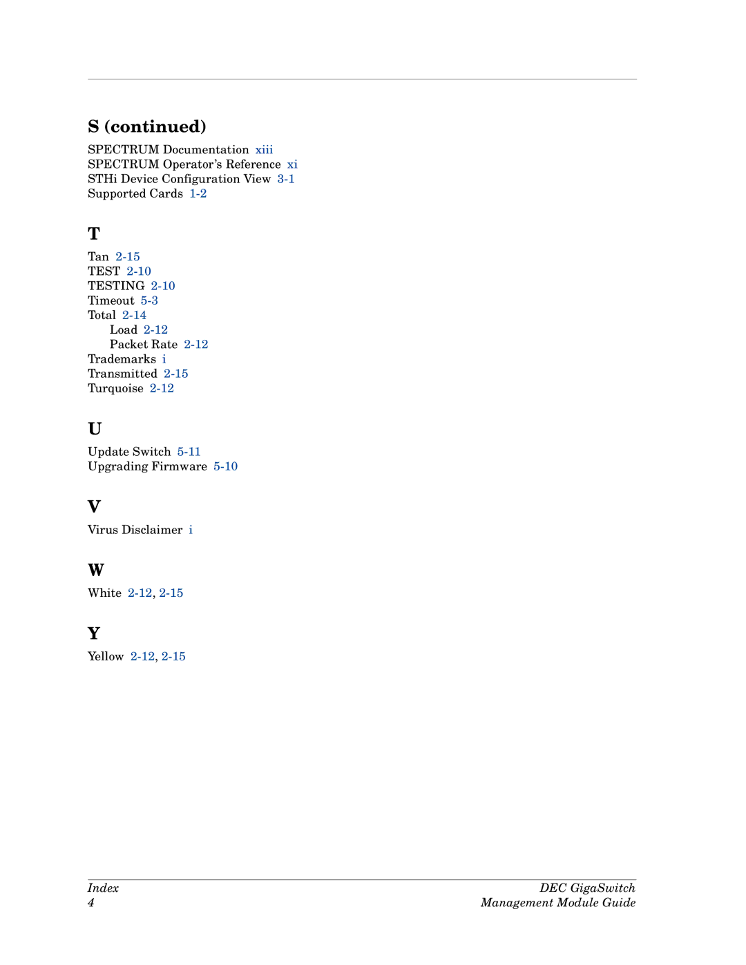 Cabletron Systems Dec GigaSwitch manual Testing 