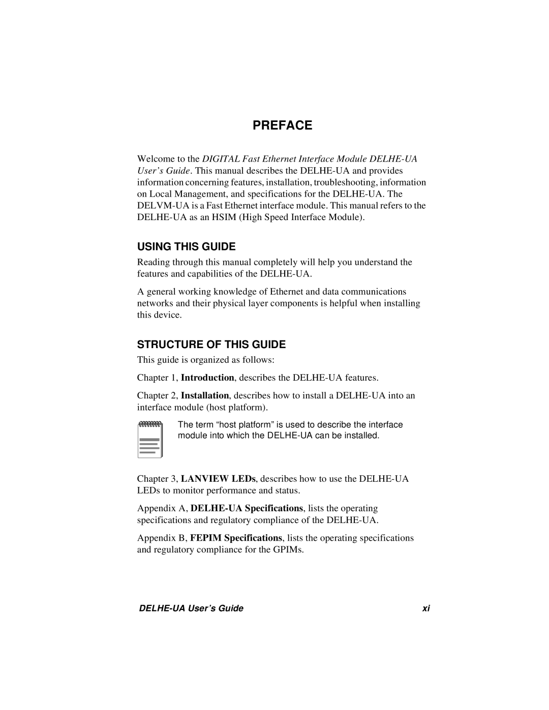 Cabletron Systems DELHE-UA manual Preface, Using this Guide, Structure of this Guide 