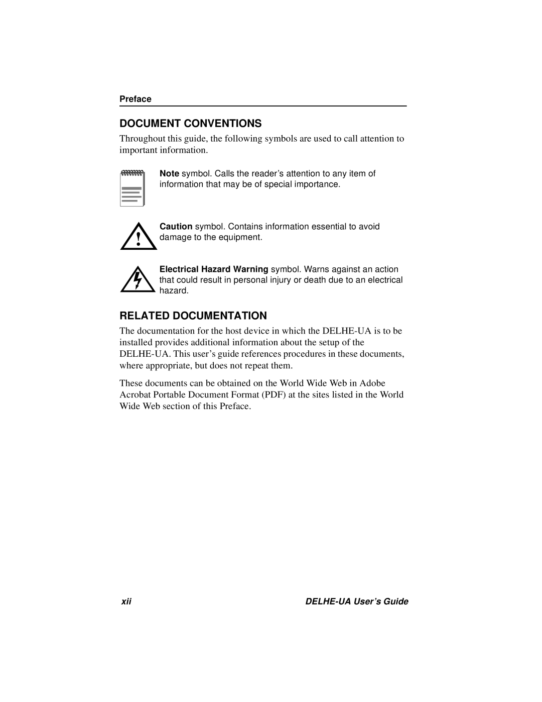 Cabletron Systems DELHE-UA manual Document Conventions, Related Documentation 