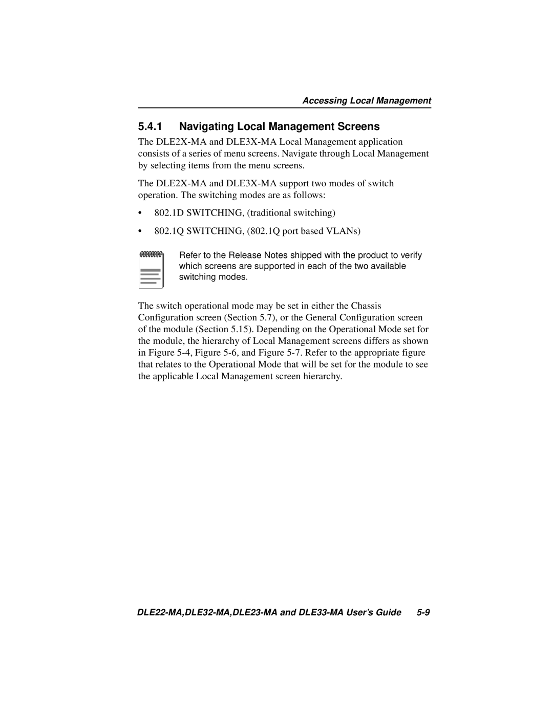 Cabletron Systems DLE22-MA, DLE33-MA, DLE32-MA, DLE23-MA manual Navigating Local Management Screens 