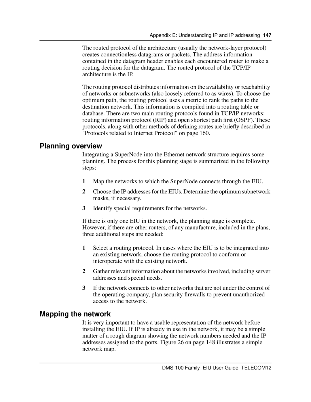 Cabletron Systems DMS-100 manual Planning overview, Mapping the network 