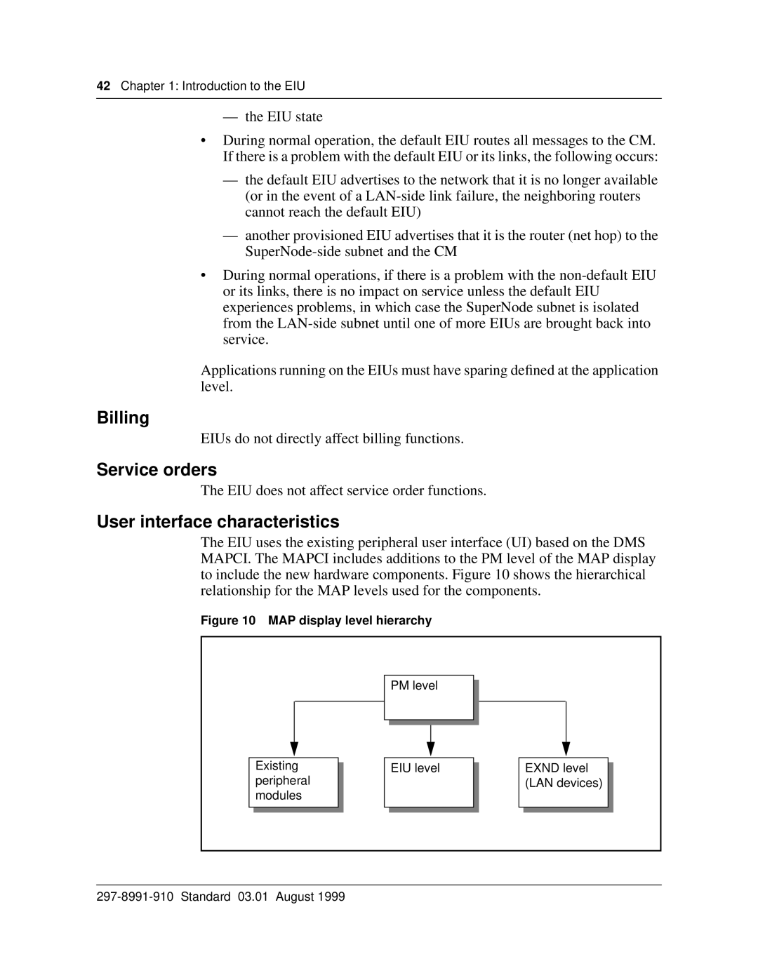 Cabletron Systems DMS-100 manual Billing, Service orders, User interface characteristics 