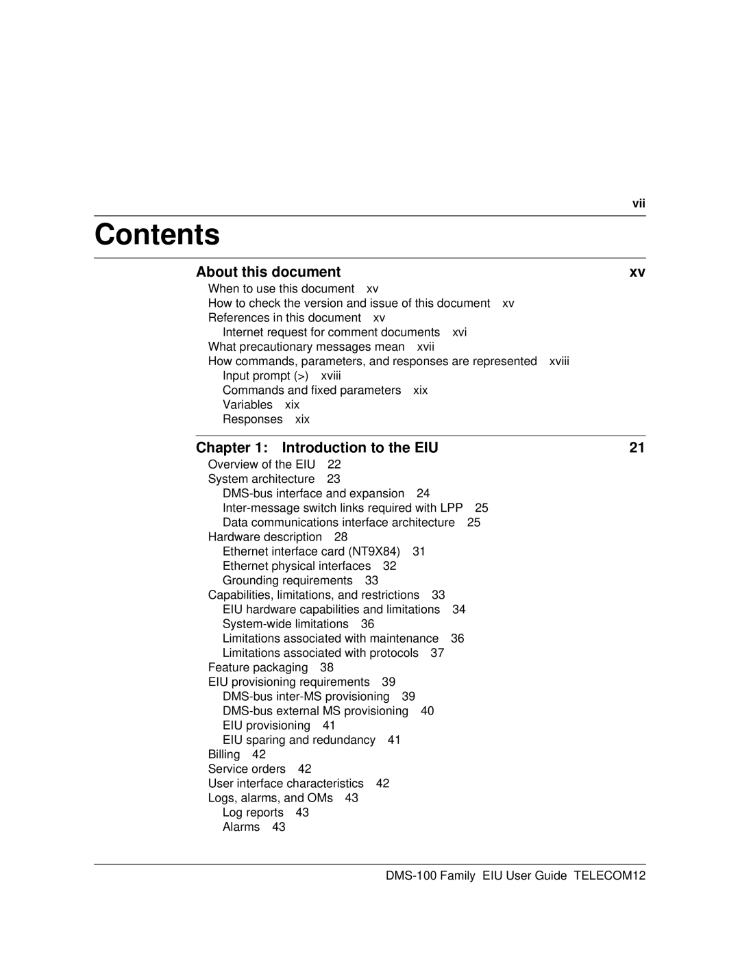 Cabletron Systems DMS-100 manual Contents 