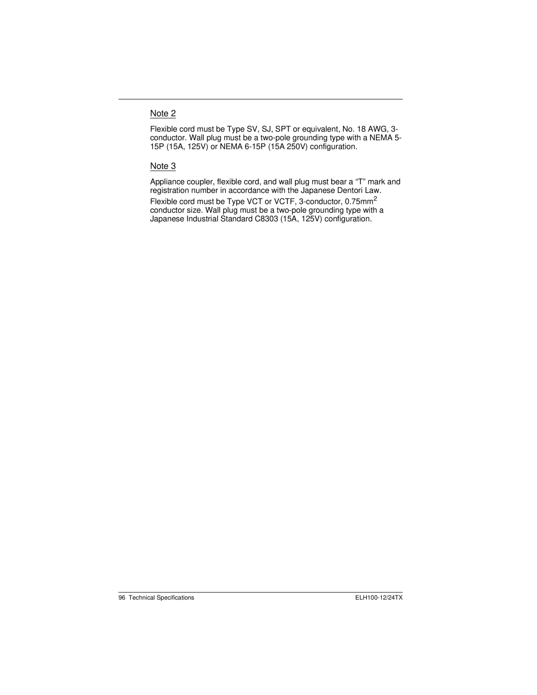 Cabletron Systems manual Technical Specifications ELH100-12/24TX 