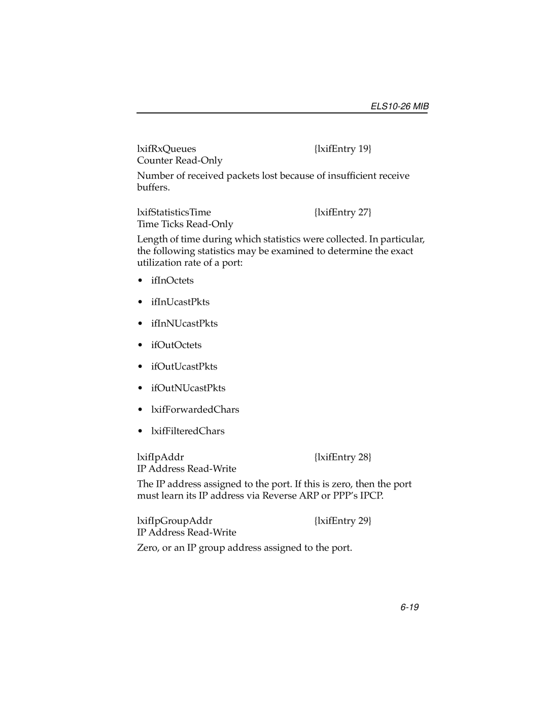 Cabletron Systems manual ELS10-26 MIB 