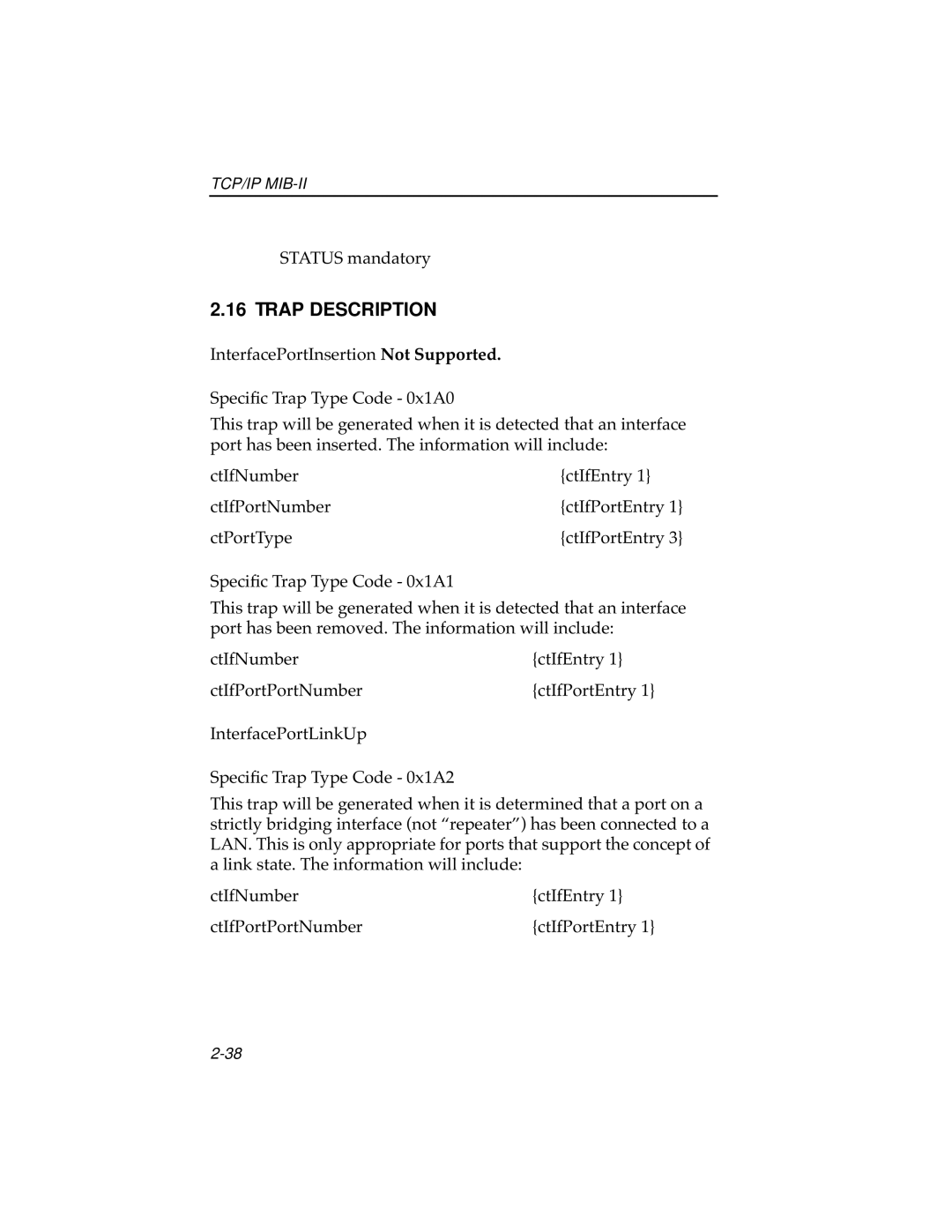 Cabletron Systems ELS10-26 manual Trap Description 