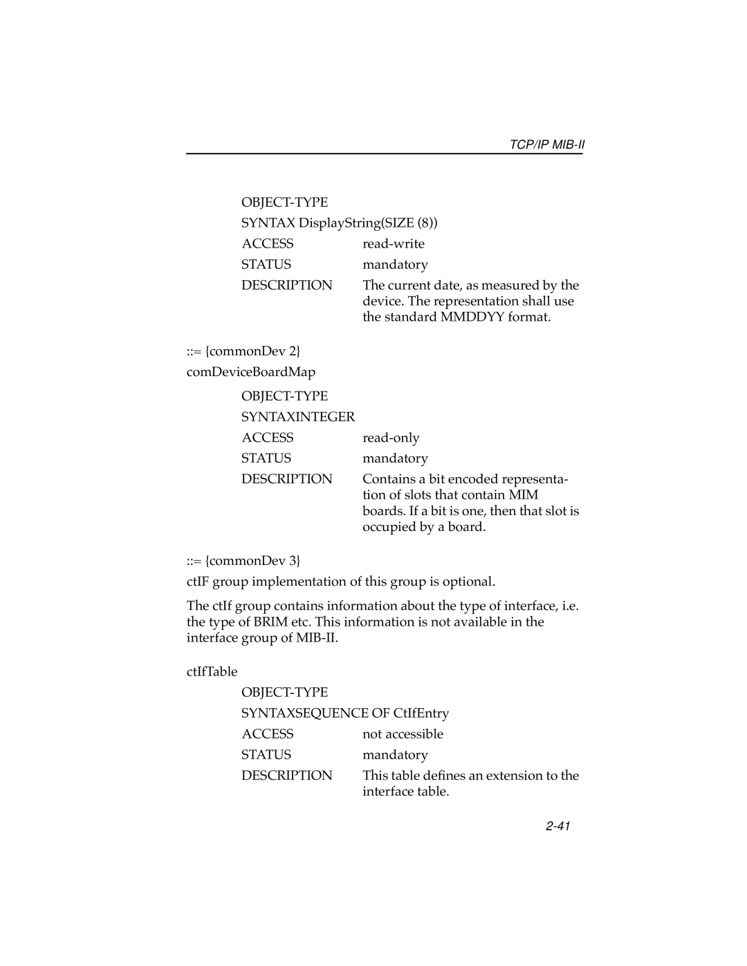 Cabletron Systems ELS10-26 manual OBJECT-TYPE Syntaxinteger Access 