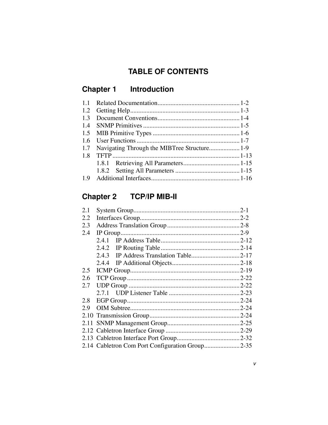 Cabletron Systems ELS10-26 manual Tcp/Ip Mib-Ii 