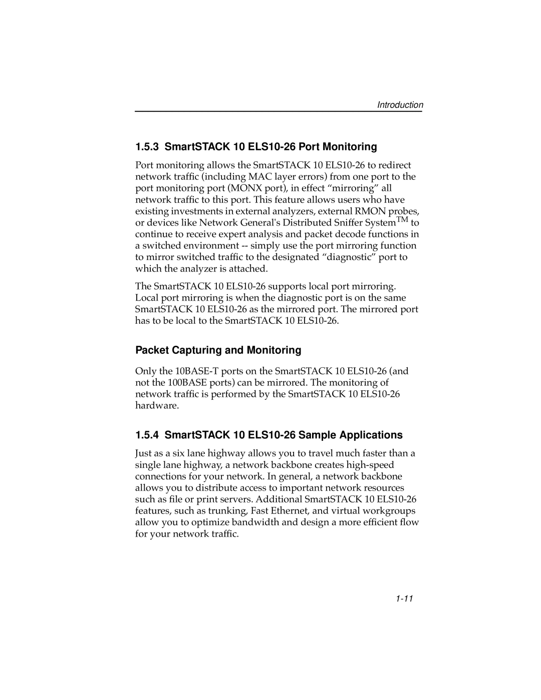 Cabletron Systems ELS10-26TX manual SmartSTACK 10 ELS10-26 Port Monitoring, Packet Capturing and Monitoring 