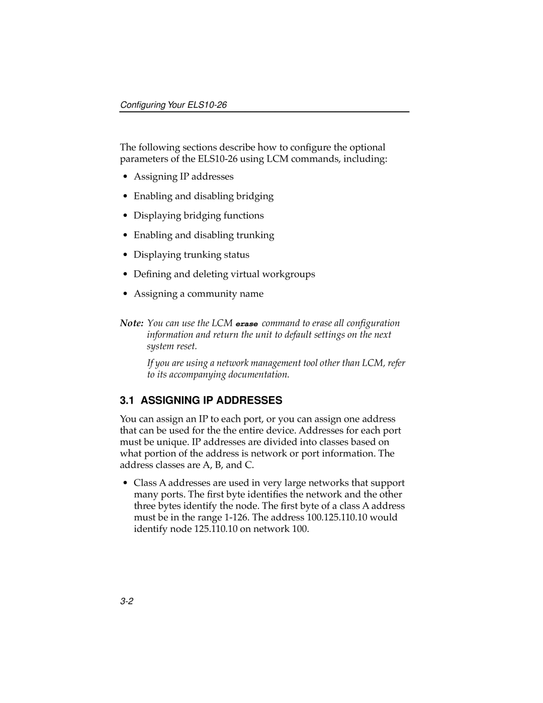 Cabletron Systems ELS10-26TX manual Assigning IP Addresses 