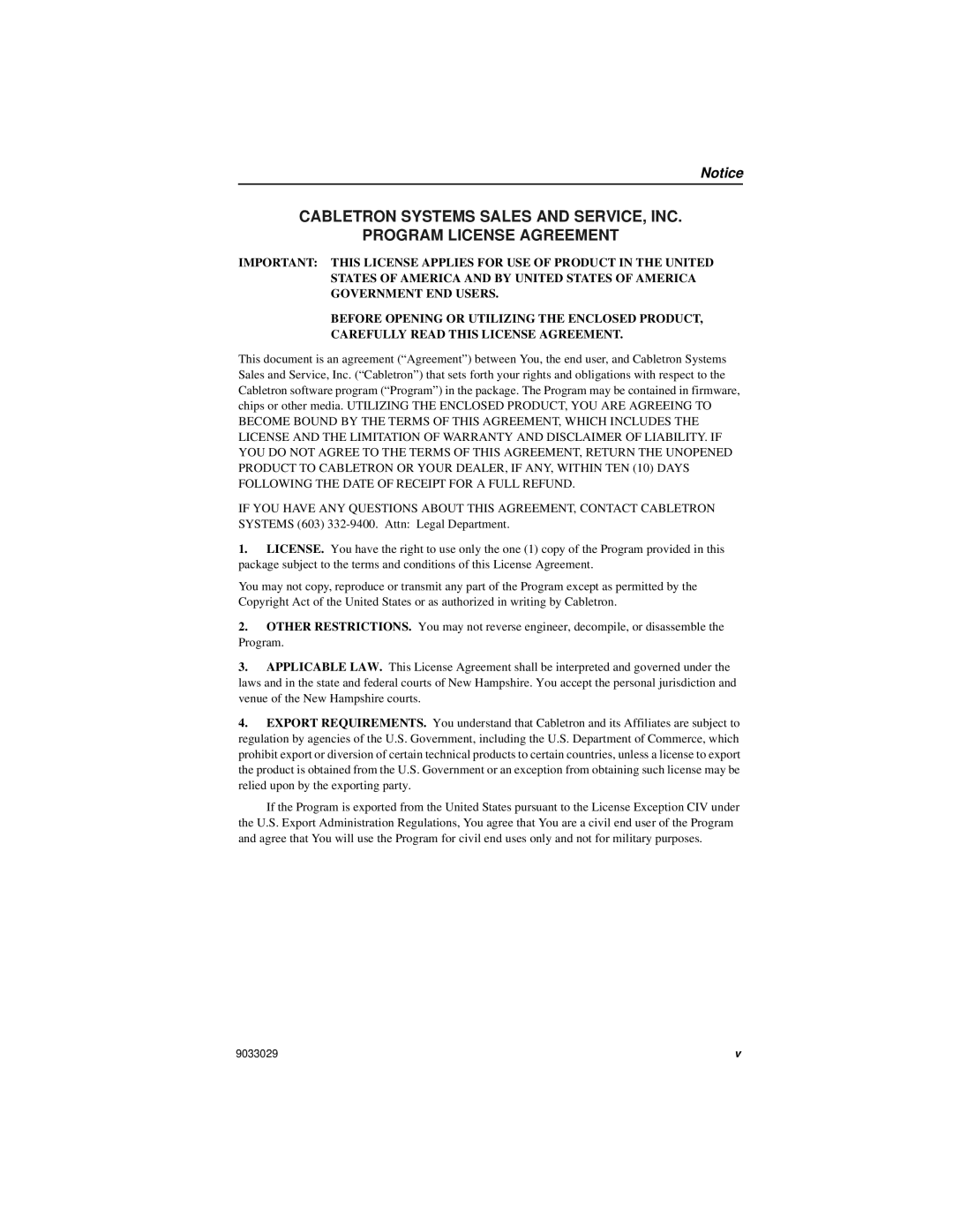 Cabletron Systems ELS100-8TXUF2 manual Cabletron Systems Sales And Service, Inc Program License Agreement 