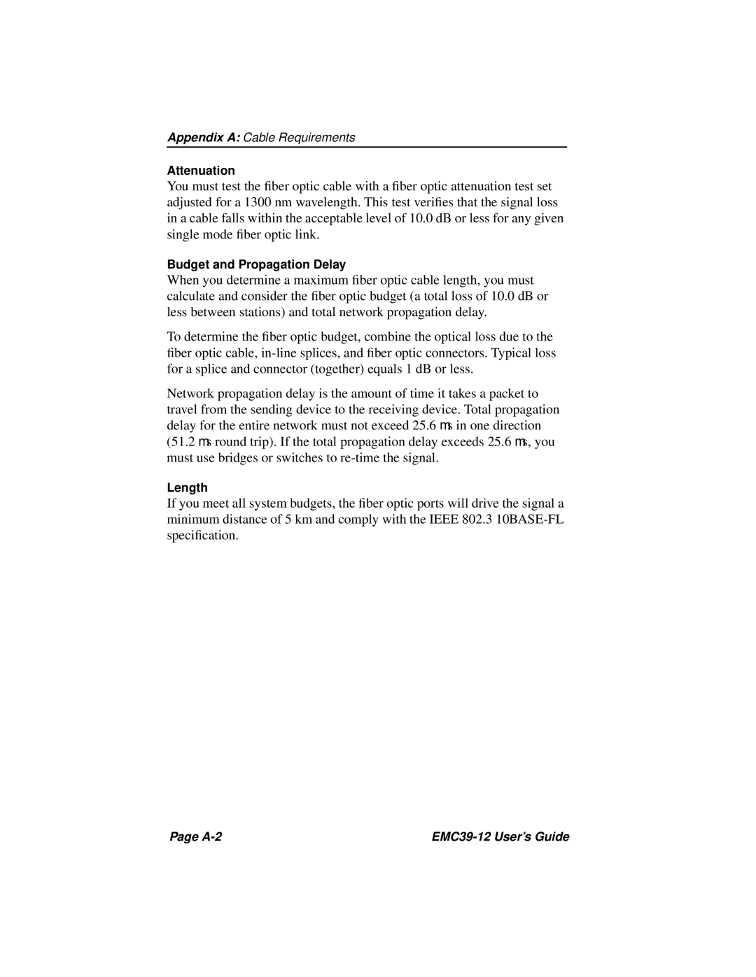 Cabletron Systems manual A-2 EMC39-12 User’s Guide 