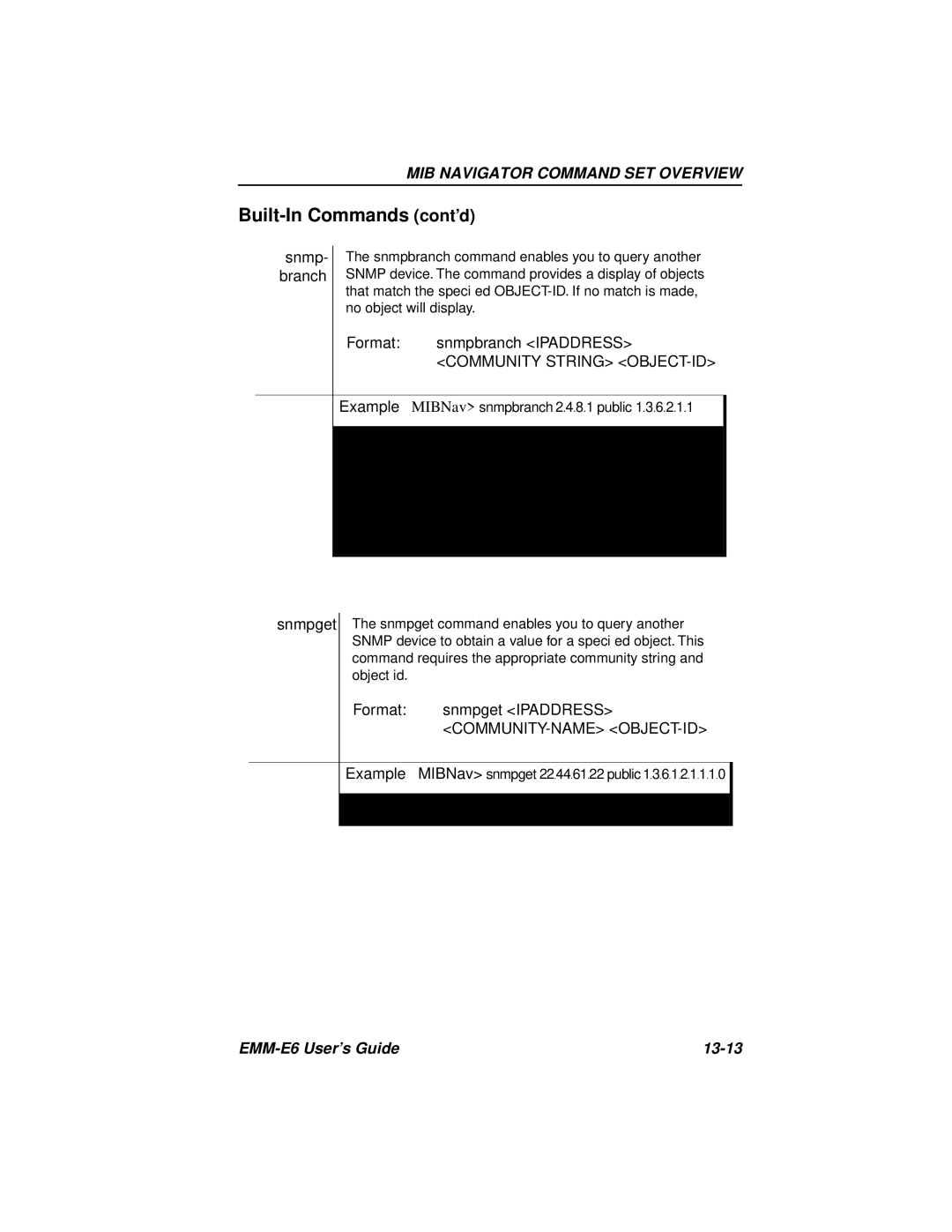 Cabletron Systems EMM-E6 Ethernet manual EMM-E6 User’s Guide 13-13 