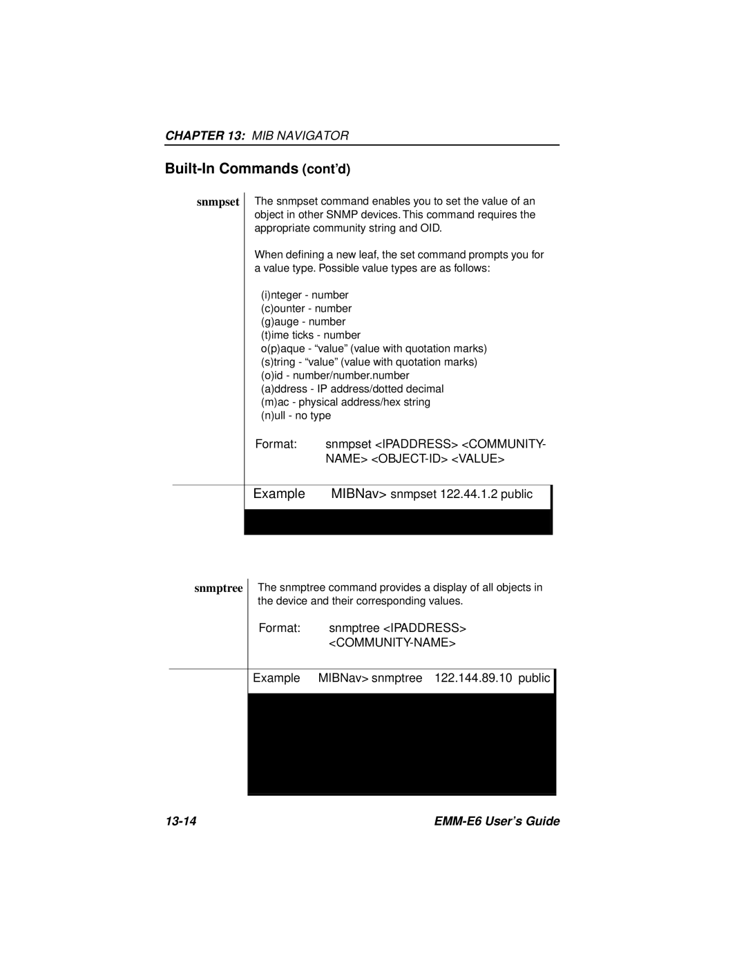 Cabletron Systems EMM-E6 Ethernet manual Example 