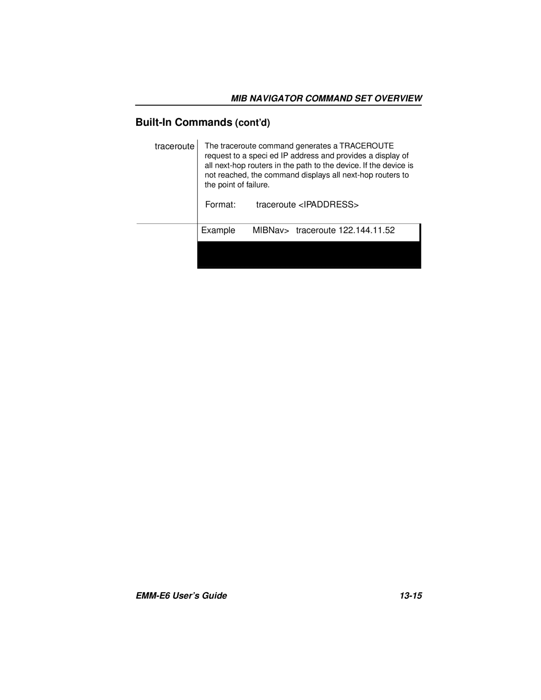 Cabletron Systems EMM-E6 Ethernet manual EMM-E6 User’s Guide 13-15 