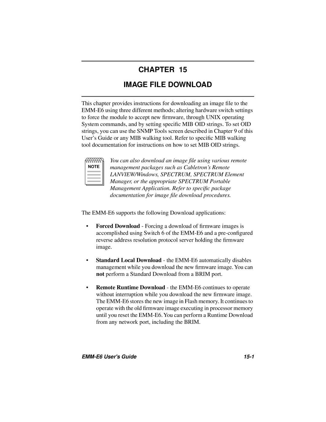 Cabletron Systems EMM-E6 Ethernet manual Chapter Image File Download 