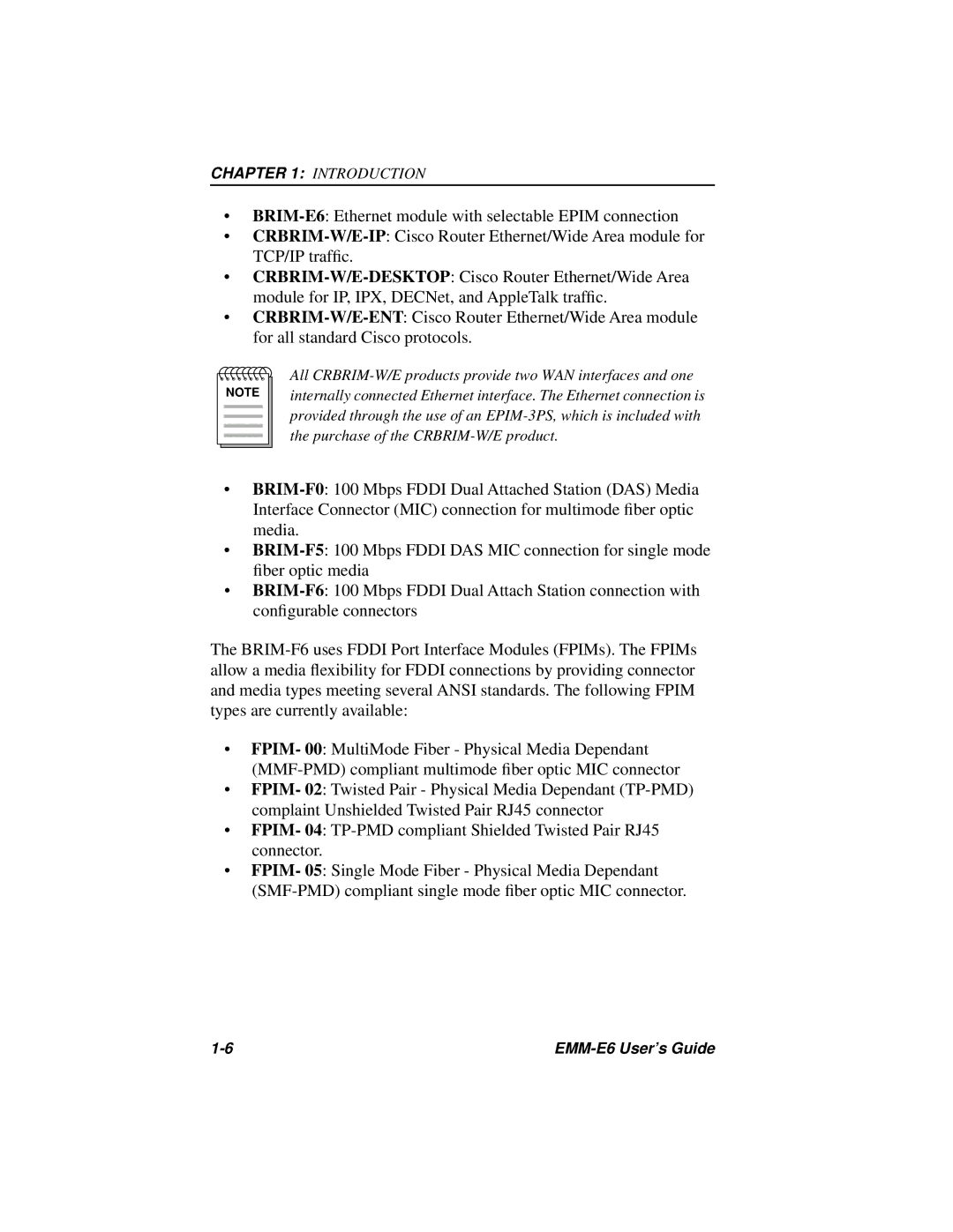 Cabletron Systems EMM-E6 Ethernet manual EMM-E6 User’s Guide 