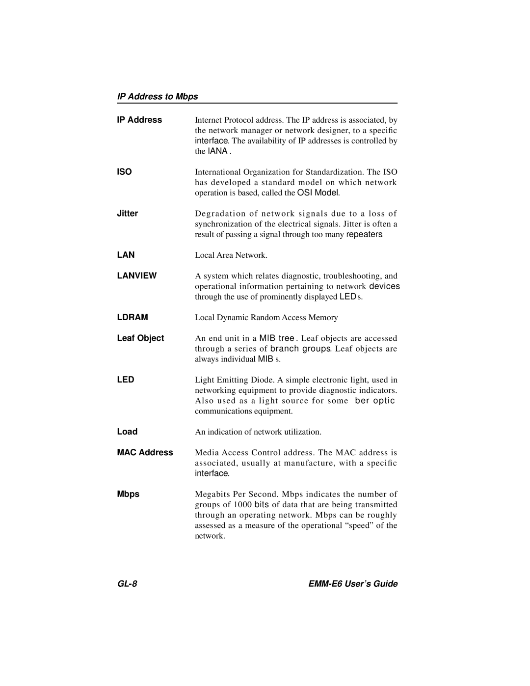 Cabletron Systems EMM-E6 Ethernet manual Iso, Lanview, Ldram 