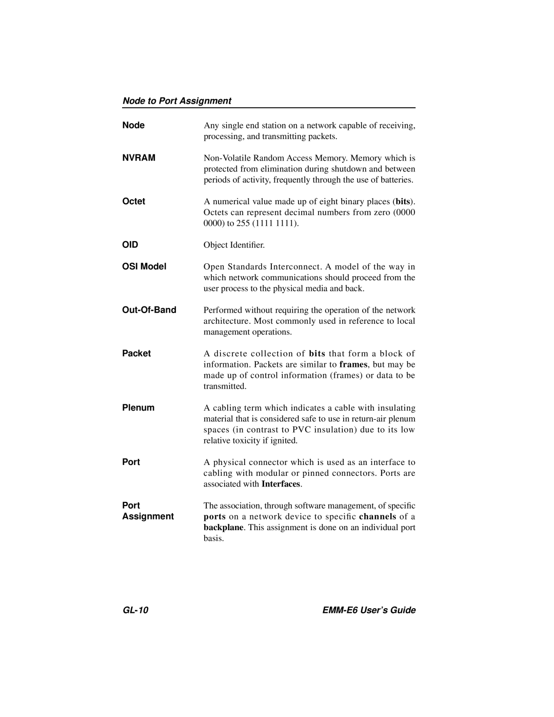 Cabletron Systems EMM-E6 Ethernet manual Nvram, Oid 