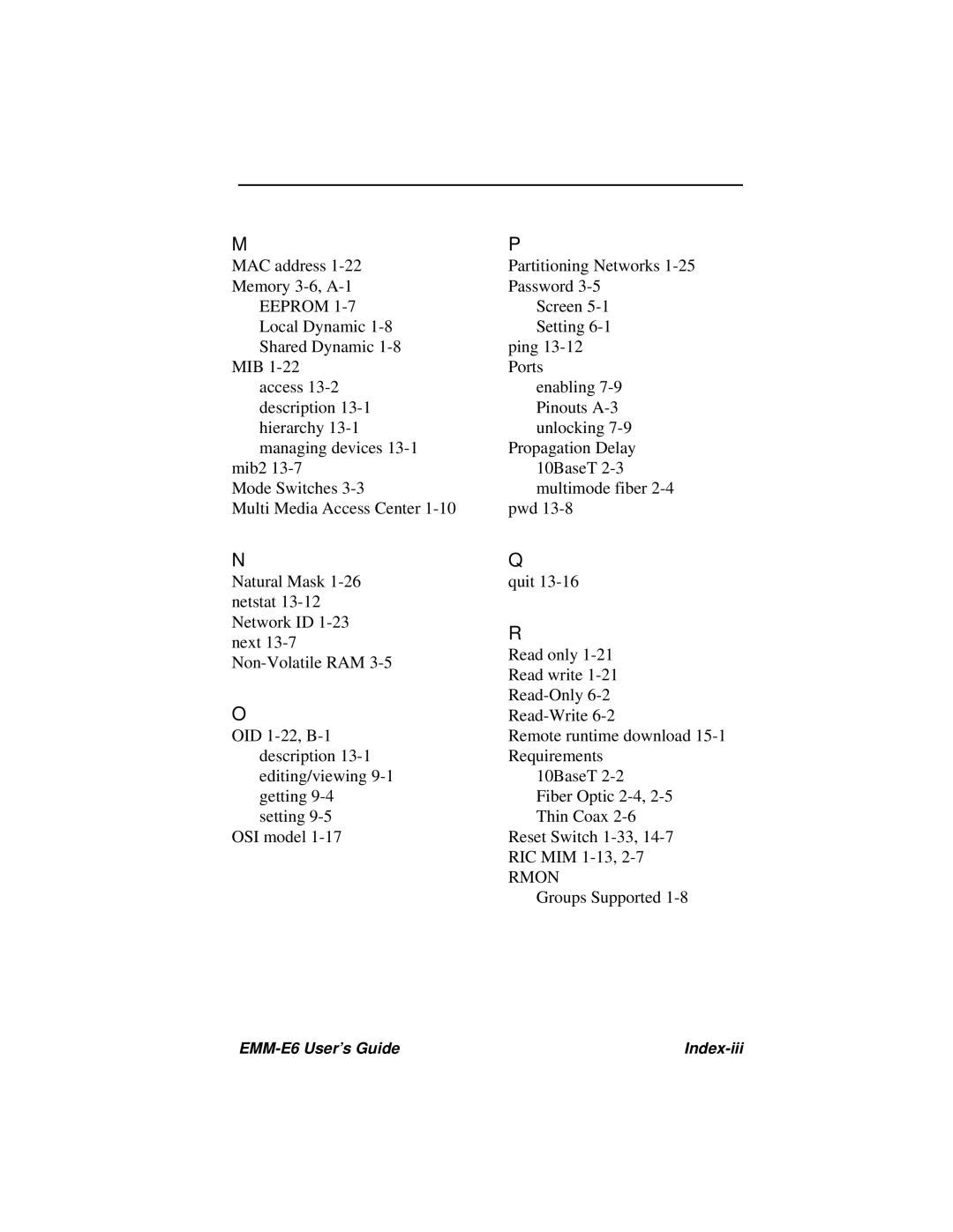 Cabletron Systems EMM-E6 Ethernet manual Eeprom 