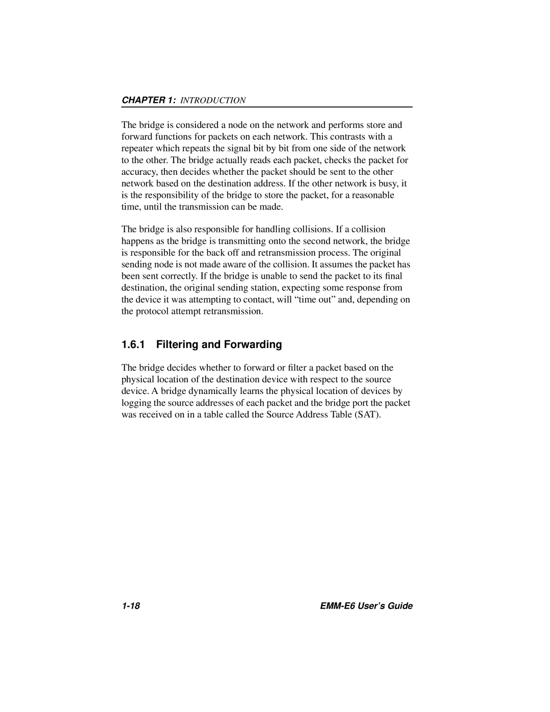 Cabletron Systems EMM-E6 Ethernet manual Filtering and Forwarding 