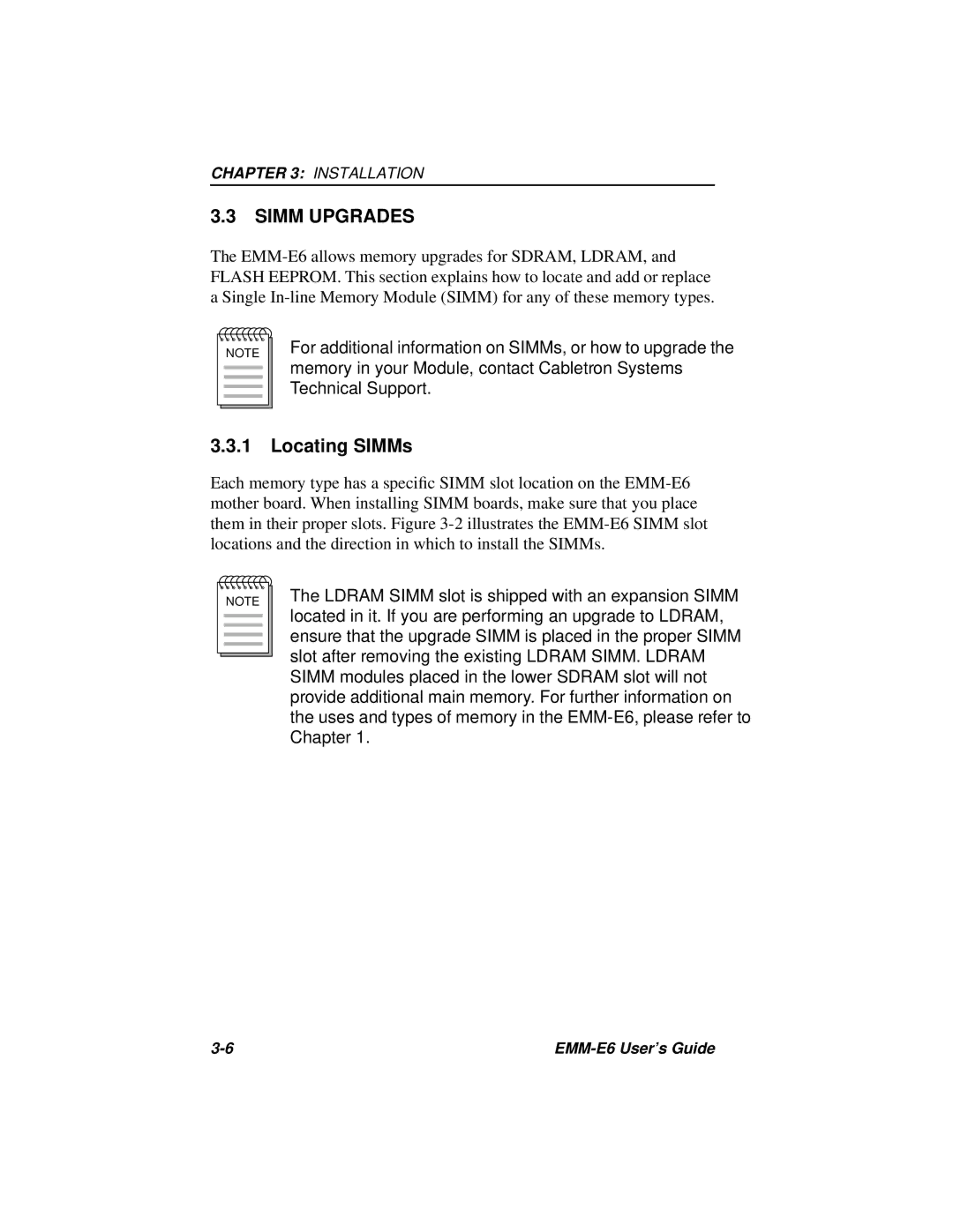 Cabletron Systems EMM-E6 Ethernet manual Simm Upgrades, Locating SIMMs 