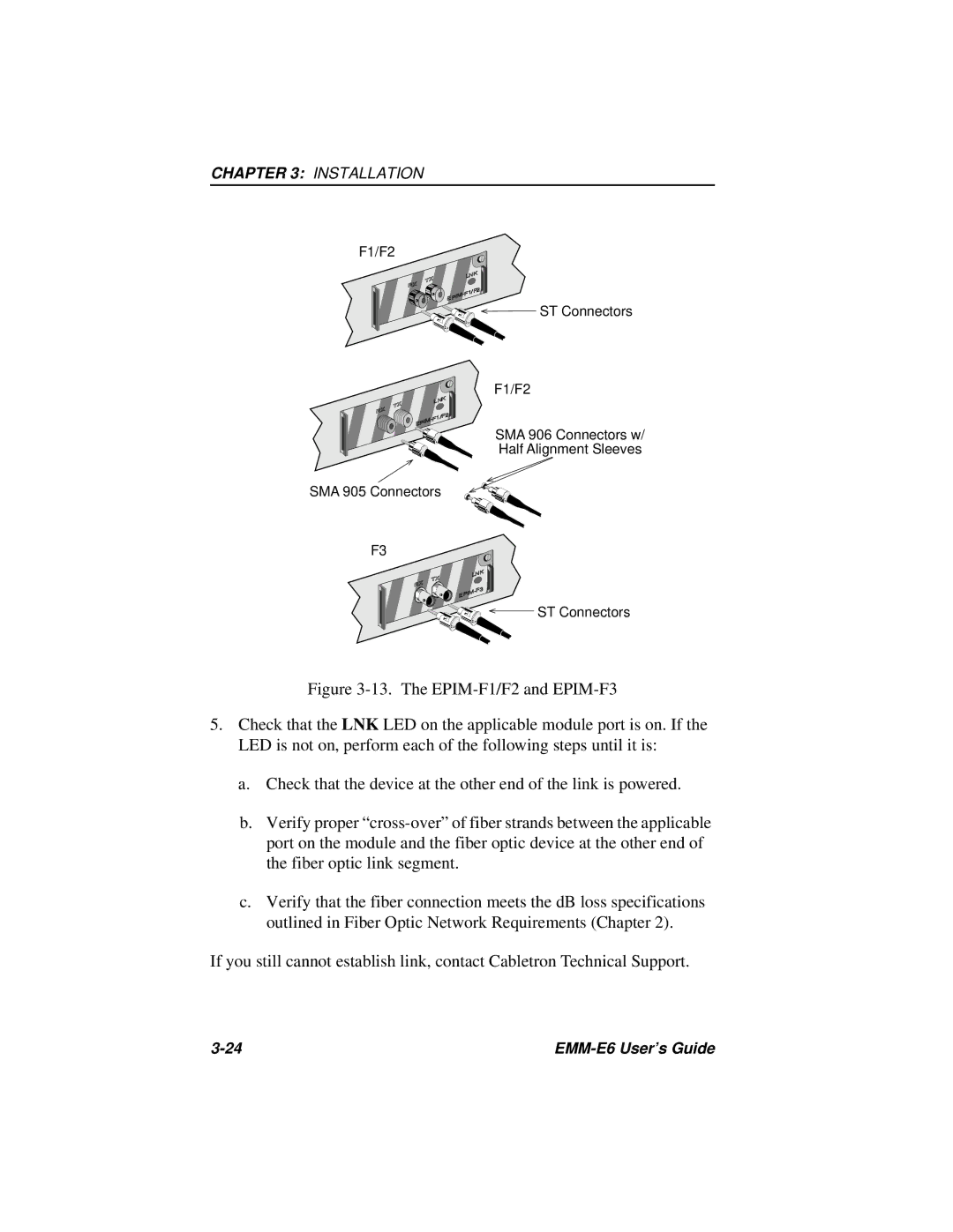 Cabletron Systems EMM-E6 Ethernet manual EMM-E6 User’s Guide 