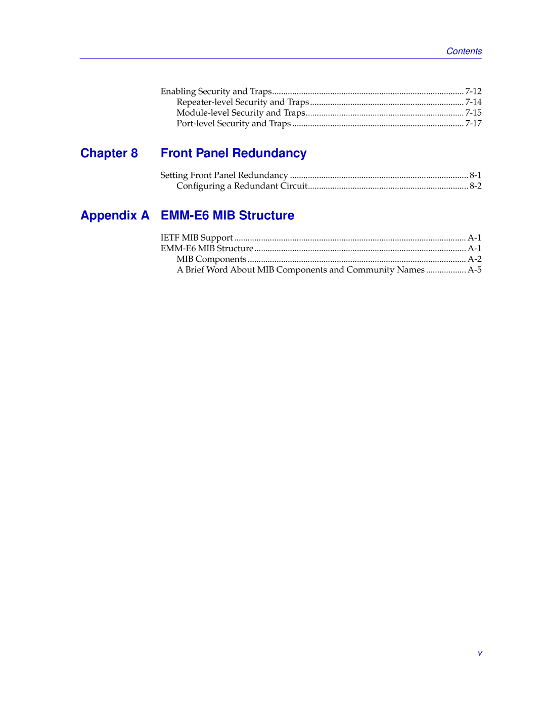 Cabletron Systems manual Chapter Front Panel Redundancy, Appendix a EMM-E6 MIB Structure 