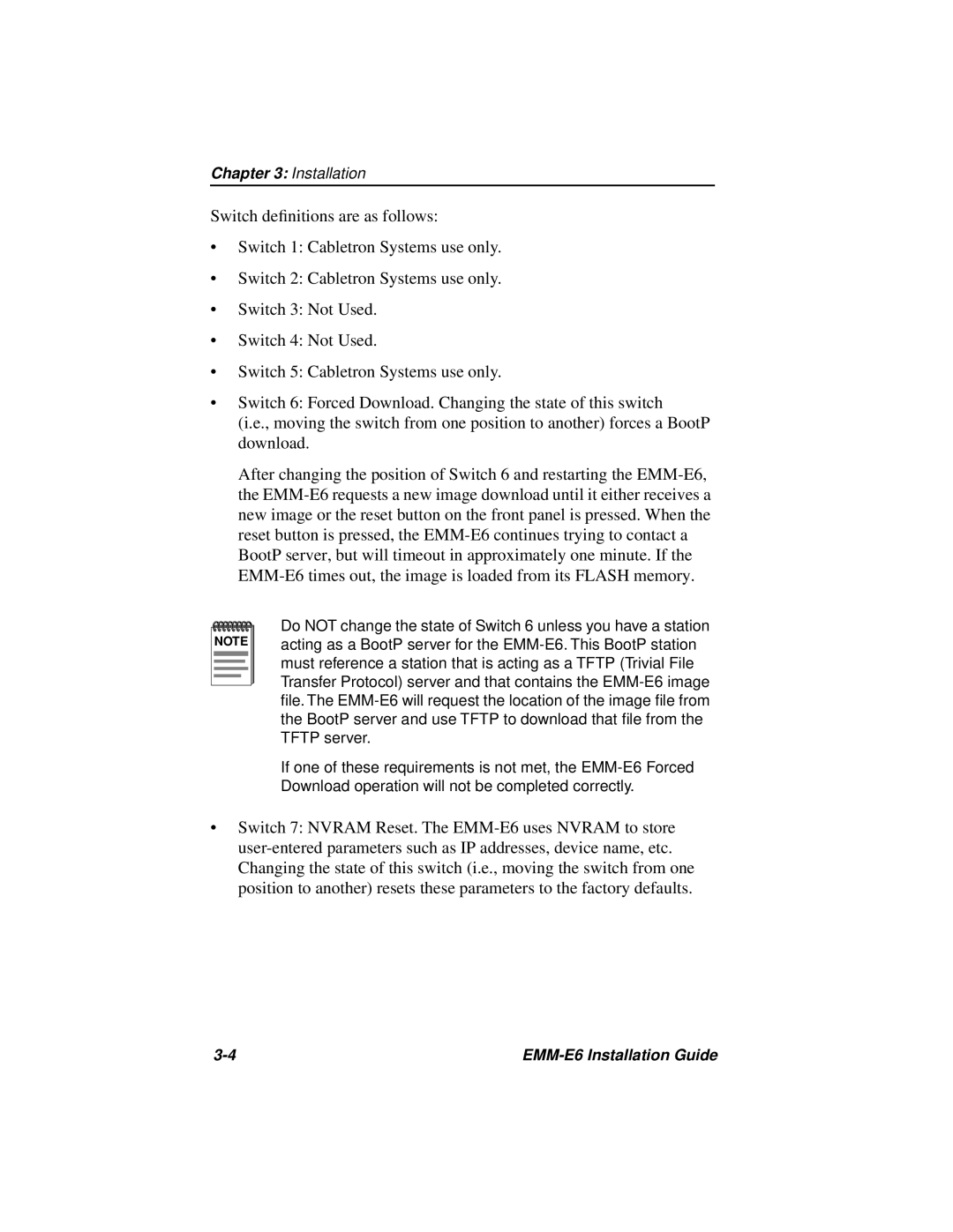 Cabletron Systems manual EMM-E6 Installation Guide 