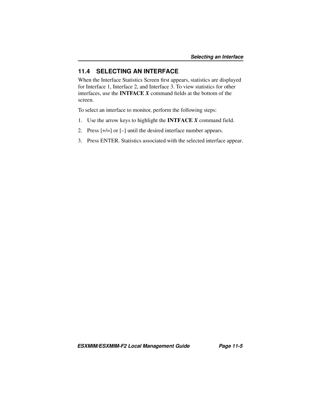 Cabletron Systems ESXMIM-F2 manual Selecting AN Interface 