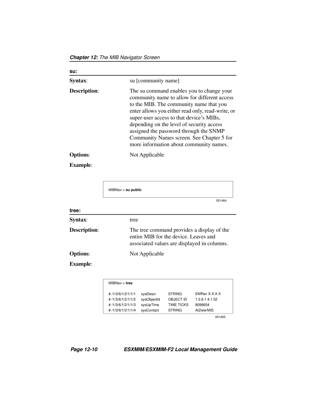 Cabletron Systems ESXMIM-F2 manual Su community name 