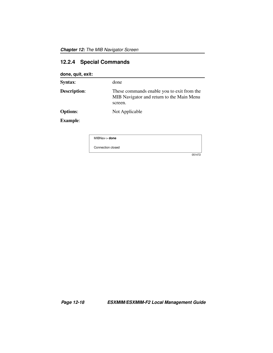 Cabletron Systems ESXMIM-F2 manual Special Commands 