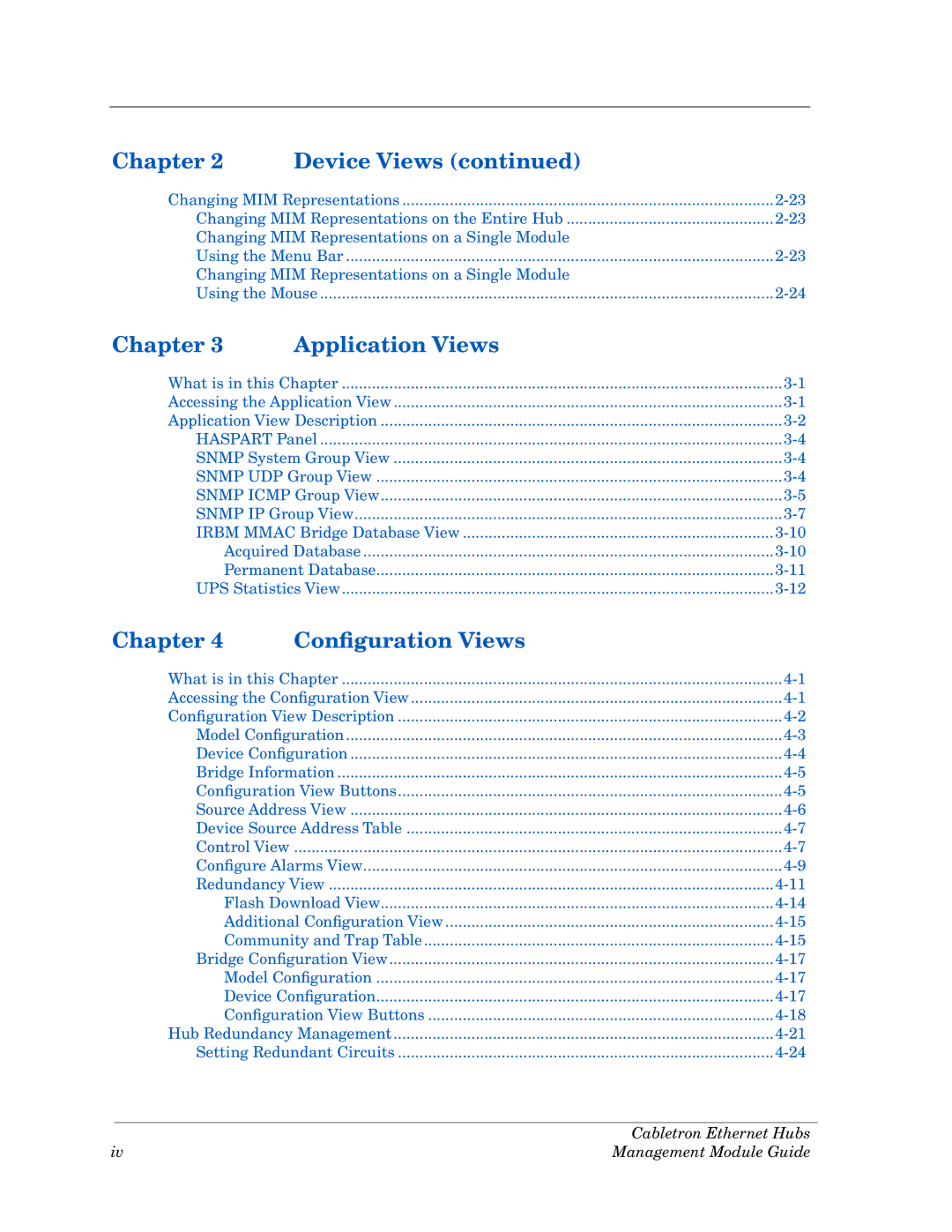 Cabletron Systems Ethernet Hubs manual Chapter Application Views 