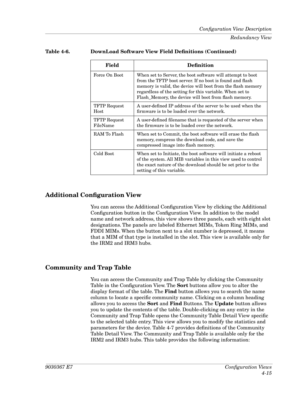 Cabletron Systems Ethernet Hubs manual Additional Conﬁguration View 