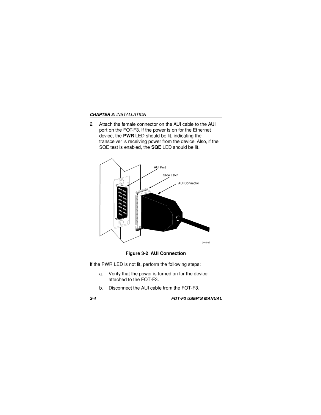 Cabletron Systems F3 user manual AUI Connection 