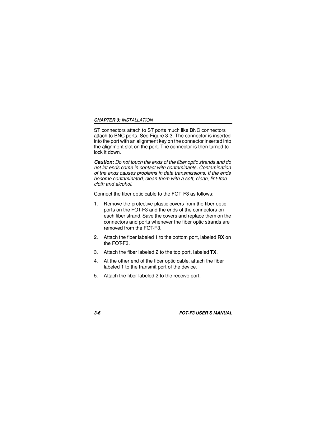 Cabletron Systems F3 user manual Installation 