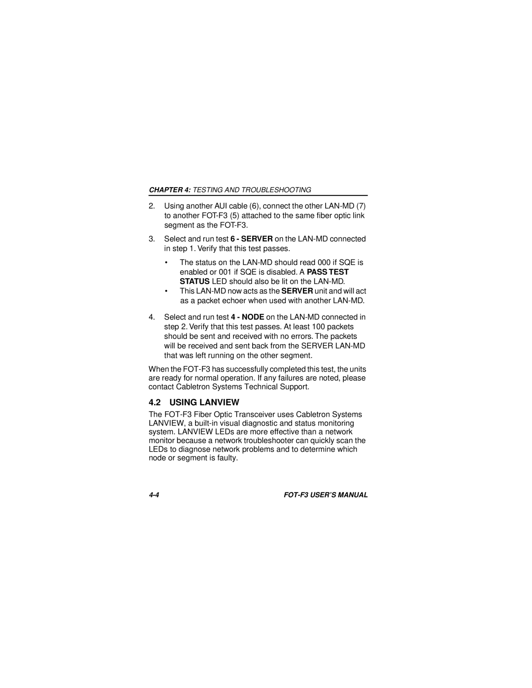 Cabletron Systems F3 user manual Using Lanview 