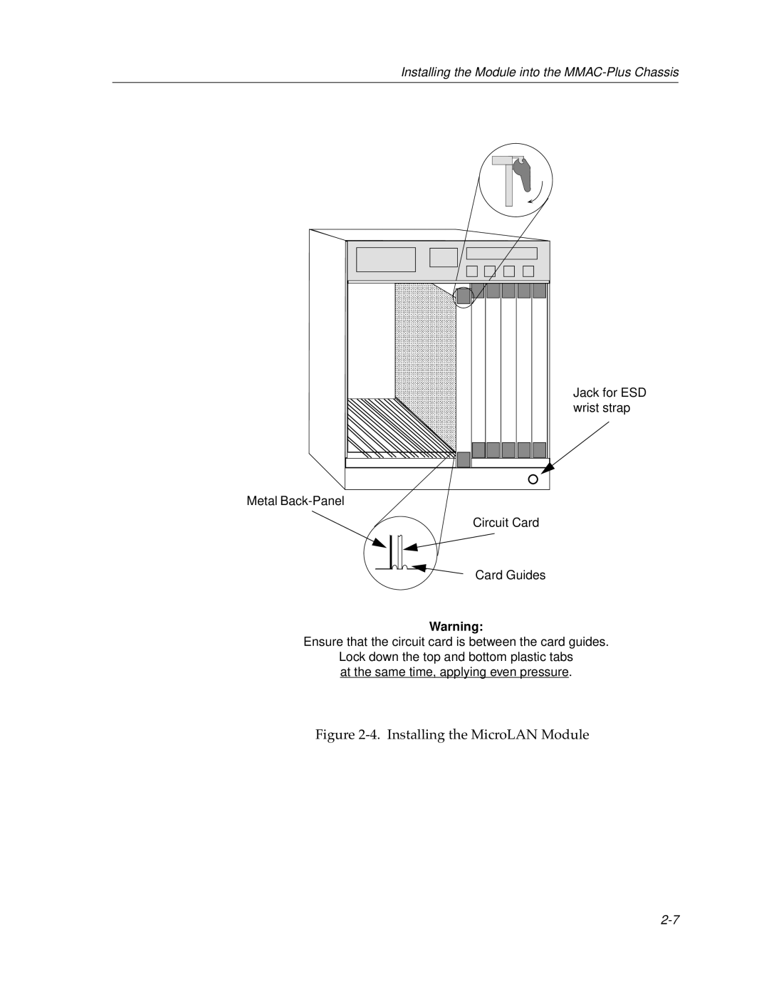 Cabletron Systems FDDI Repeater manual Installing the MicroLAN Module 