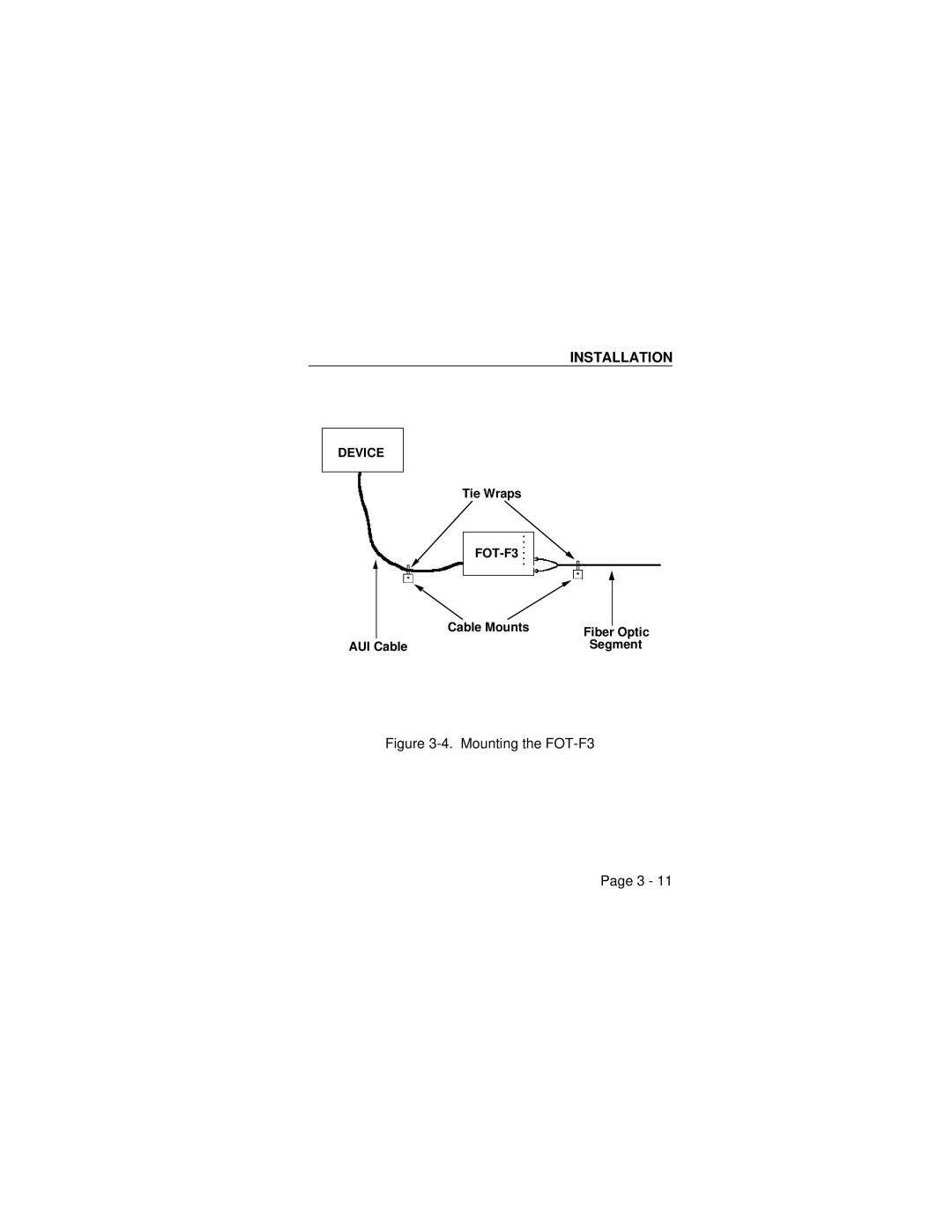 Cabletron Systems user manual Mounting the FOT-F3 