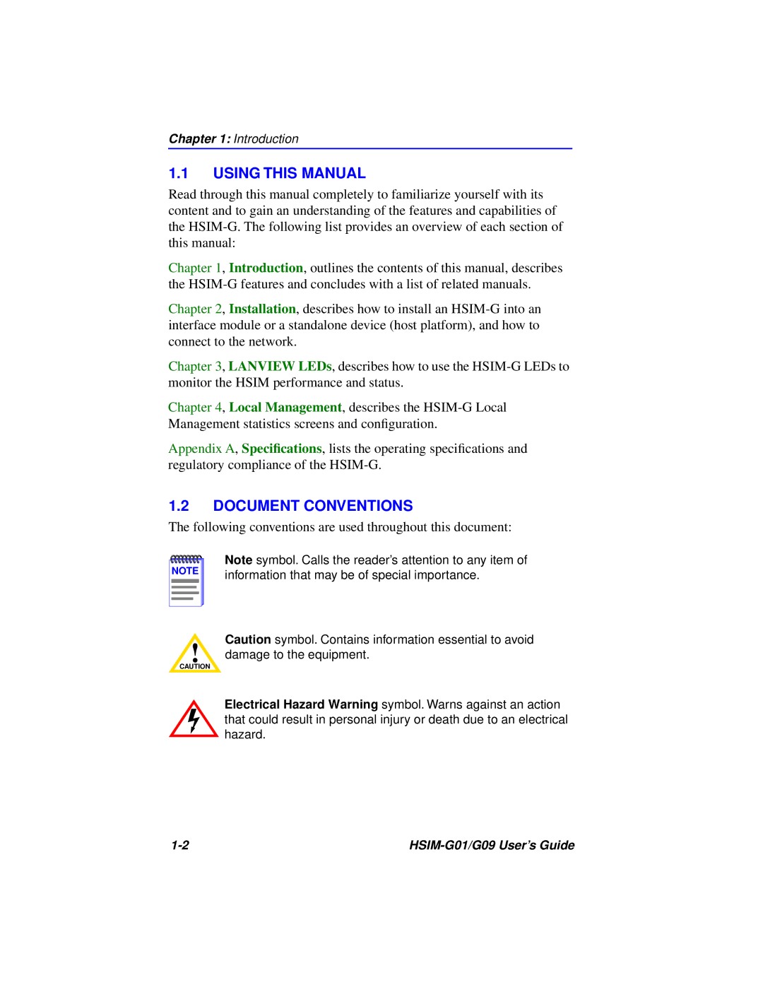 Cabletron Systems HSIM-G01 manual Using this Manual, Document Conventions 