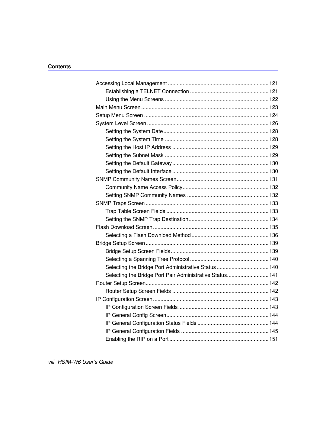 Cabletron Systems manual Viii HSIM-W6 User’s Guide 