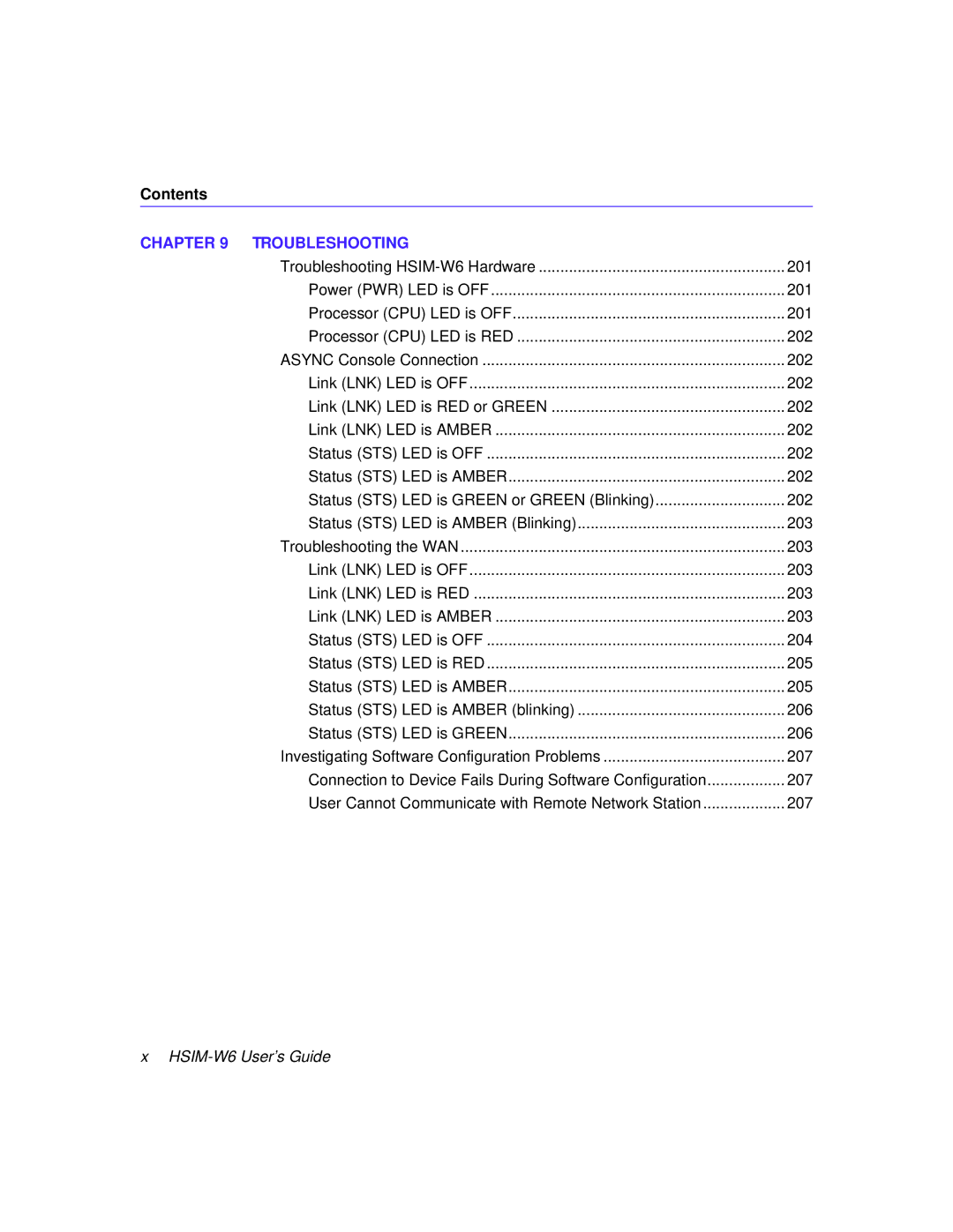 Cabletron Systems HSIM-W6 manual Troubleshooting 