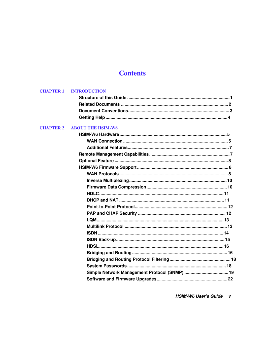 Cabletron Systems HSIM-W6 manual Contents 