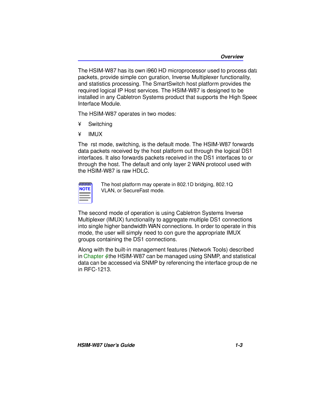 Cabletron Systems HSIM-W87 manual Imux 